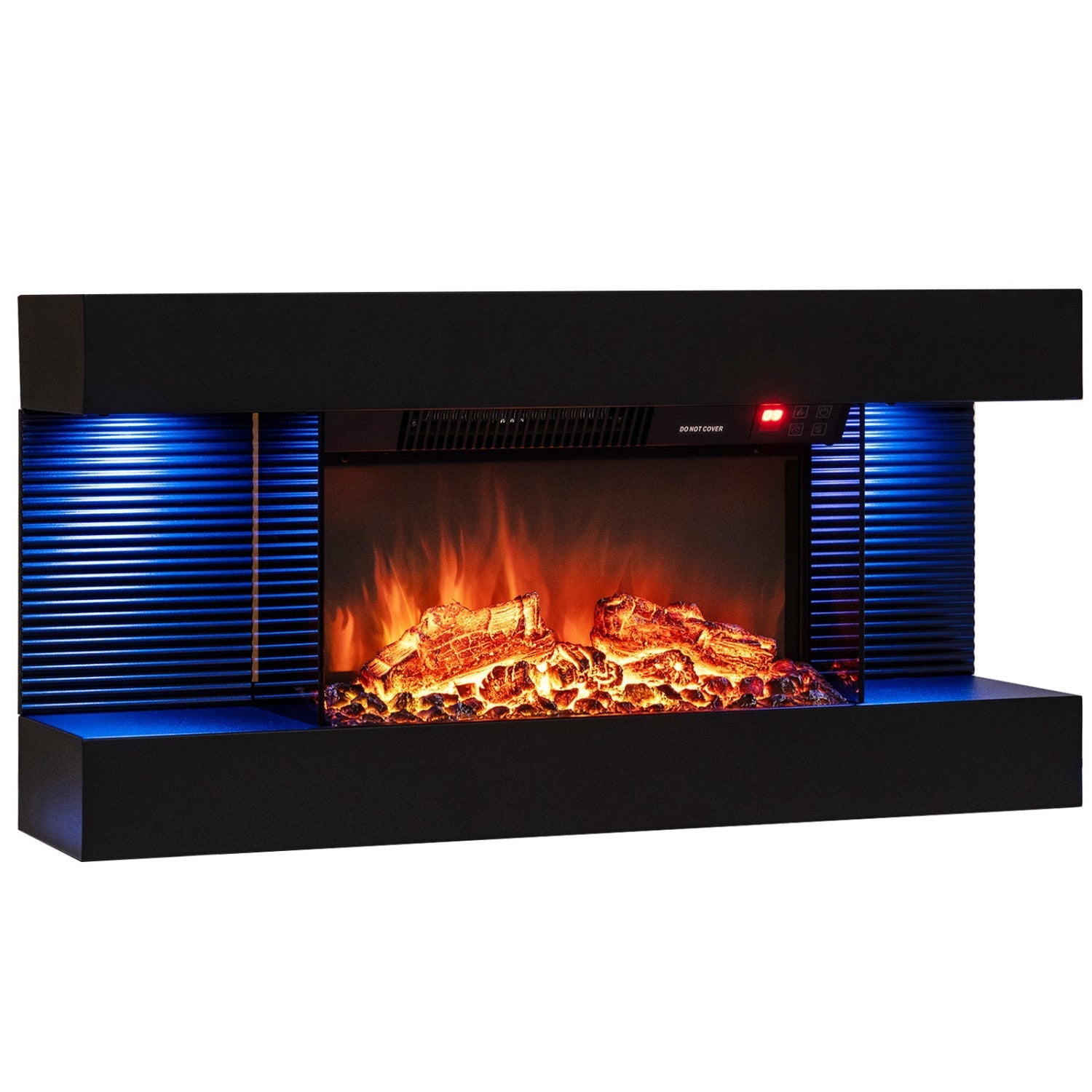 32-Inch Wall Mount Electric Fireplace with WiFi & Floating Mantel