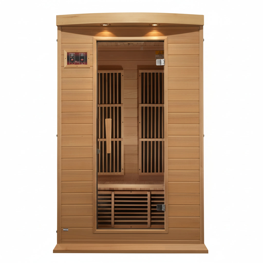 Dynamic Infrared Toulouse 2 Person Bluetooth Compatible FAR Infrared Hemlock Sauna