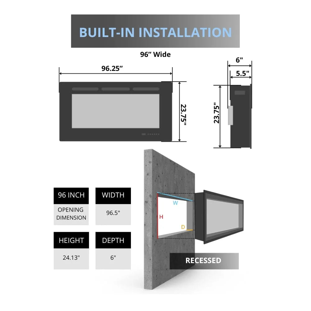 Landscape Pro Slim Built-In Electric Fireplace